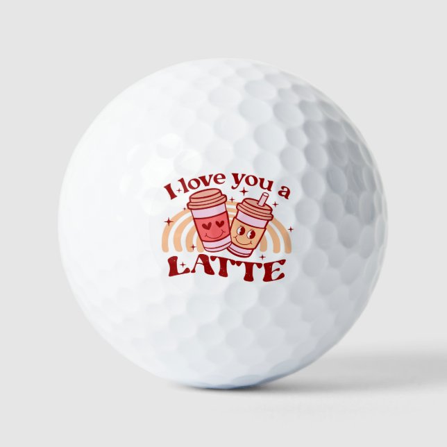 I Love You A Latte Golf Balls (Front)