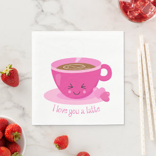 I Love You A Latte Napkin