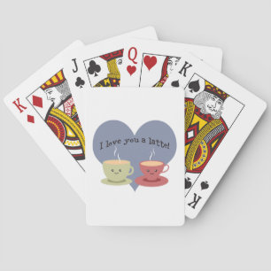 I love you a latte! playing cards