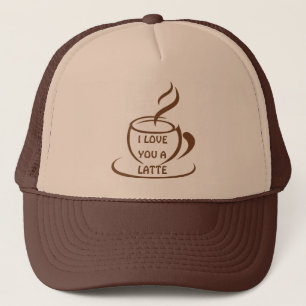 I Love you a latte romantic funny design Trucker Hat
