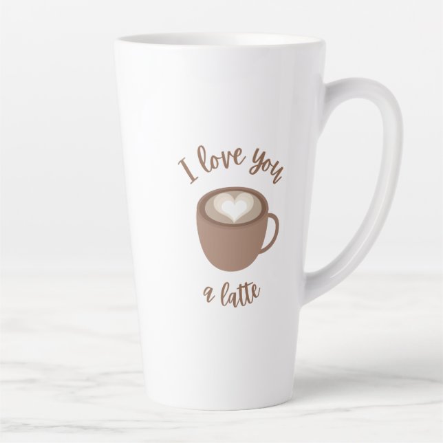 I Love You a Latte Tall Mug (Right)
