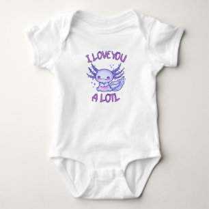 I love you a lotl Axolotl in love Baby Bodysuit