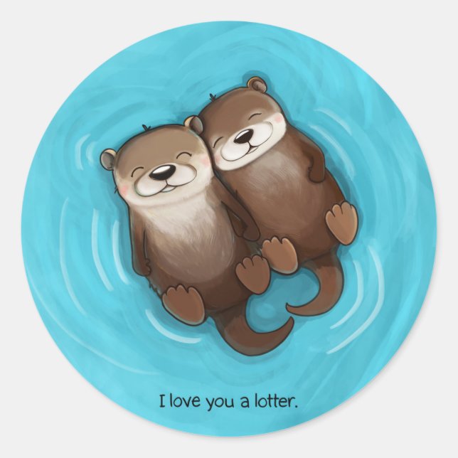 I Love You a Lotter Sticker (Front)