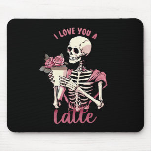 I love you a valentines day skeleton mouse mat
