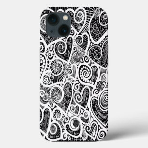 I Love You Abstract Scratch Art Design iPhone 13 Case