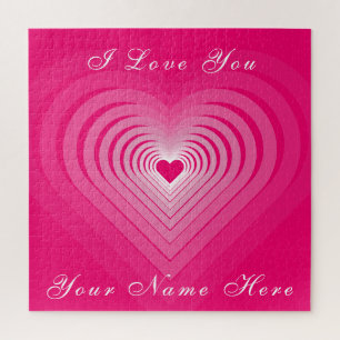 I Love You - Add Your Name - Customisable Jigsaw Puzzle