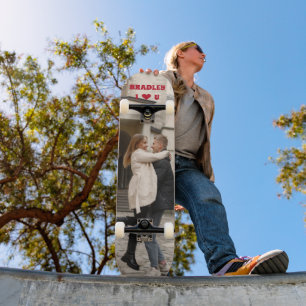 I Love You Add Your Own Photo Custom Name Skateboard