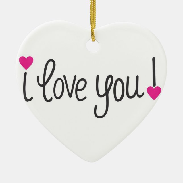 **I LOVE YOU** ADULT CERAMIC TREE DECORATION (Front)