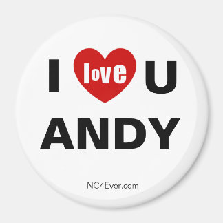 I Love You ANDY Fridge Magnet