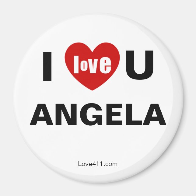 I Love You Angela Magnet (Front)