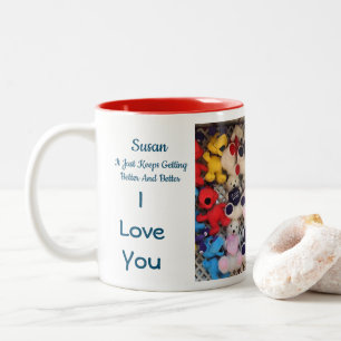 I Love You Anniversary Personalised Two-Tone Coffee Mug