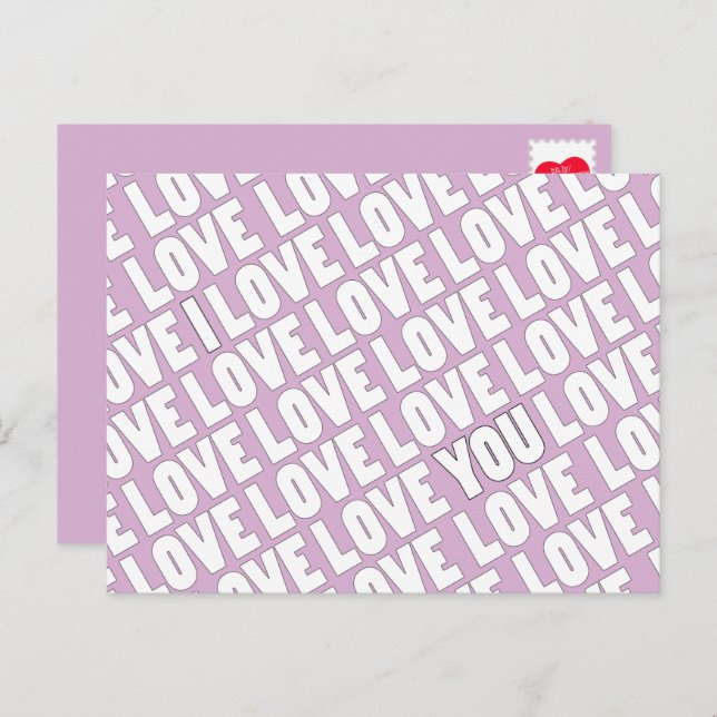 I Love You Anniversary Special Occasion Postcard (Front/Back)