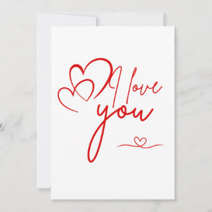 I Love You Artwork   Romantic Valentine’s Day Invitation
