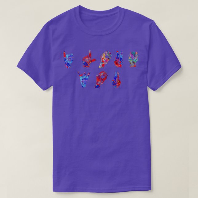 I love you ASL sign language T-Shirt (Design Front)