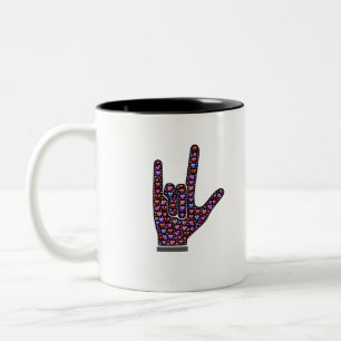 I Love You ASL Two-Tone Coffee Mug