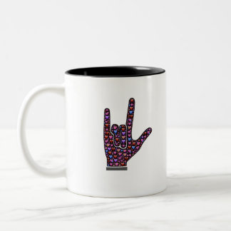 I Love You ASL Two-Tone Coffee Mug