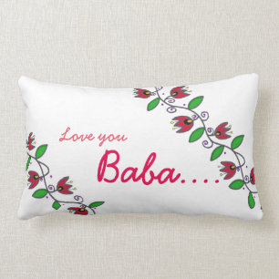 I Love You Baba Eternity vine pillow