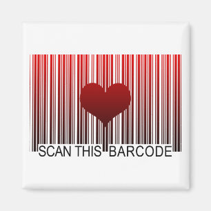 I LOVE YOU BARCODE MAGNET