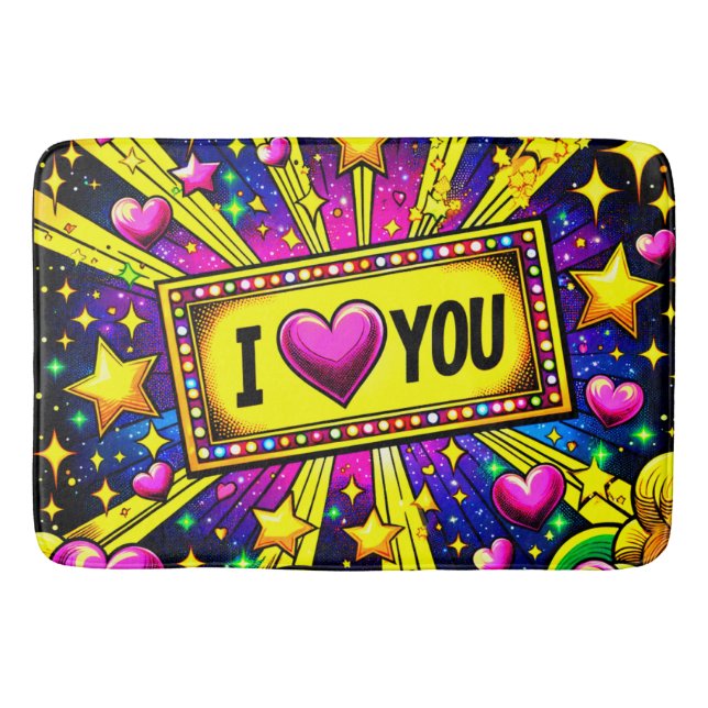 I Love You Bath Mat (Front)