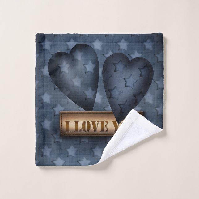 I love you bath towel set (Wash Cloth)