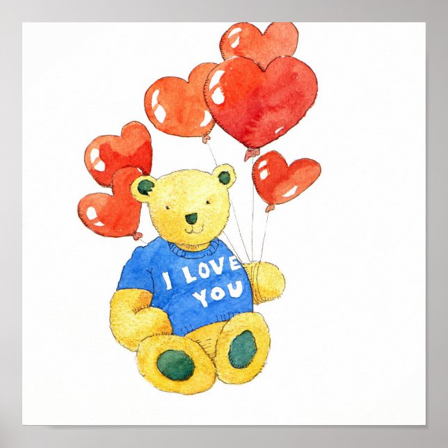 I love you bear - balloon 2011 poster (Front)