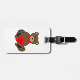 I Love You Bear Luggage Tag
