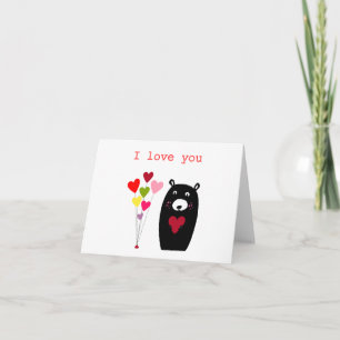 “I love you” Bear Valentine Love card