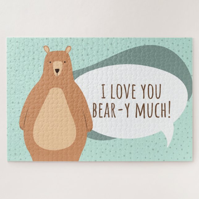 I Love You Bear-y Much Valentine's Jigsaw Puzzle (Horizontal)