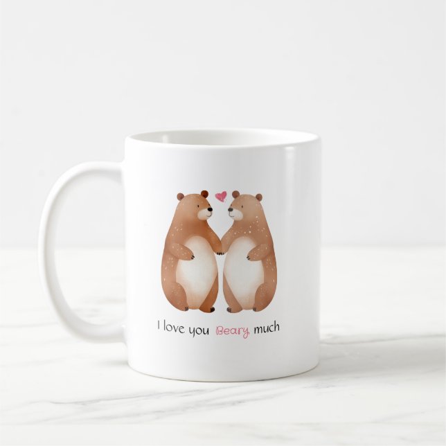 I Love You Beary Much Coffee Mug (Left)