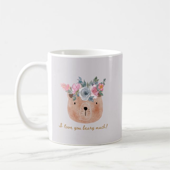 I love you beary much! Cute Bear Classic Coffee Mug (Left)