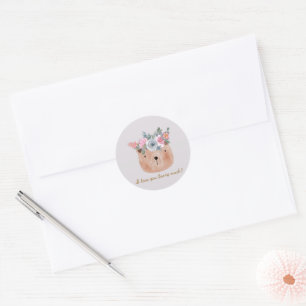 I love you beary much! Cute Bear Classic Round Sticker