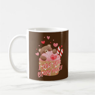 I LOVE YOU BEARY MUCH funny valentine's day Coffee Mug
