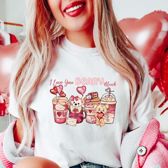 I Love You Beary Much,  Pink Valentine  T-Shirt (Creator Uploaded)