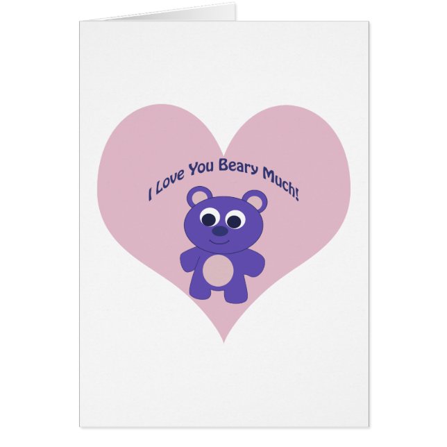 I Love You Beary Much Purple Bear (Front)