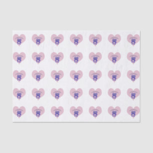I Love You Beary Much Purple Bear Tissue Paper