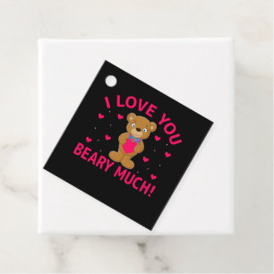 I Love You Beary Much Teddy Bear Favour Tags