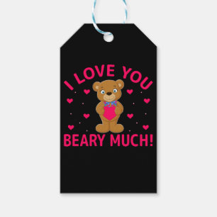I Love You Beary Much Teddy Bear Gift Tags