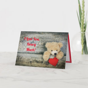 I Love You Beary Much Teddy Bear Mother's Day Holiday Card