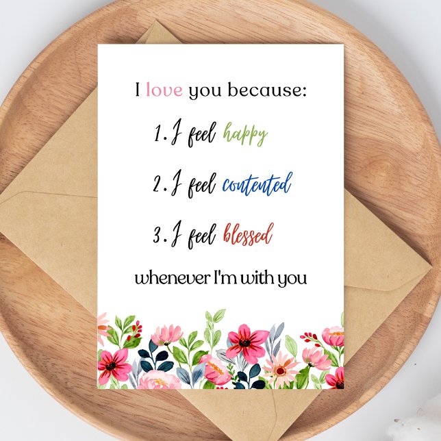 I Love You Because Card (Creator Uploaded)