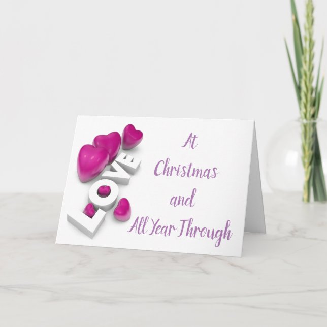 ***I LOVE YOU*** & BEING WITH YOU AT CHRISTMAS HOLIDAY CARD (Front)