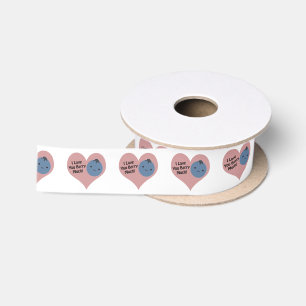 I love you berry much blueberry satin ribbon