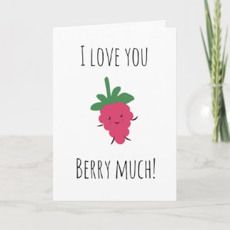 I love you berry much card