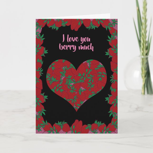 I Love you berry much Holiday Card (Front)