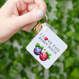I Love You Berry Much Key Ring