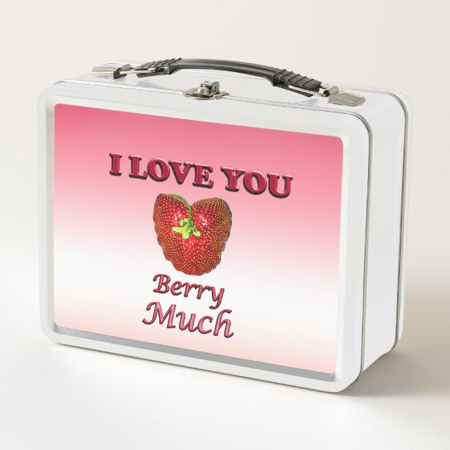 I Love You Berry Much Metal Lunch Box (Front)