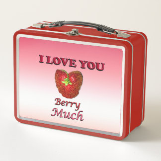 I Love You Berry Much Metal Lunch Box