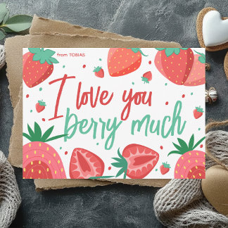 I love you berry Valentine's Day Holiday Card