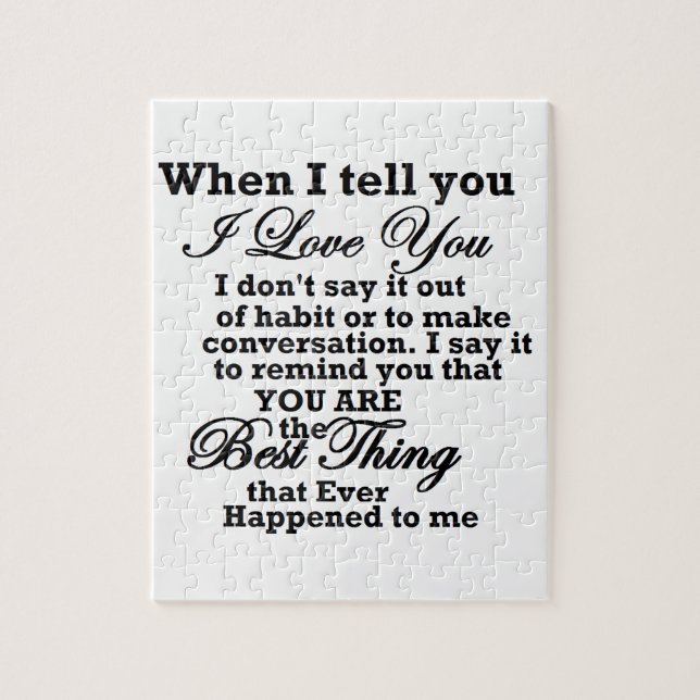 I love you, best thing ever! jigsaw puzzle (Vertical)
