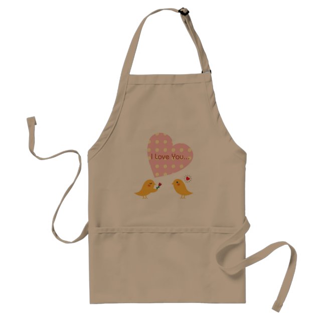 I Love You Birds Apron (Front)