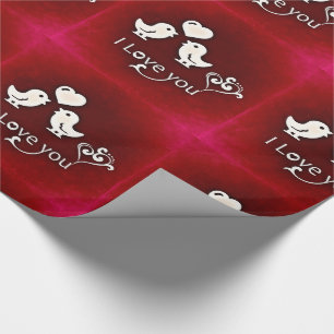 I Love You Birds Wrapping Paper